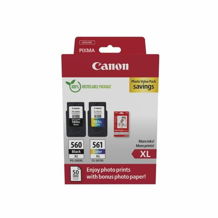 Canon Pack de 2 cartouches d'encre XL PG-560XL et CL-561XL (3712C008) Canon Pack de 2 cartouches d'encre XL PG-560XL et CL-561XL (3712C008)