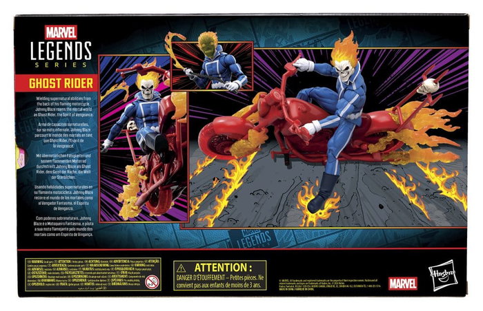 Hasbro Marvel Legends Ghost Rider Johnny Blaze avec Moto 15 cm