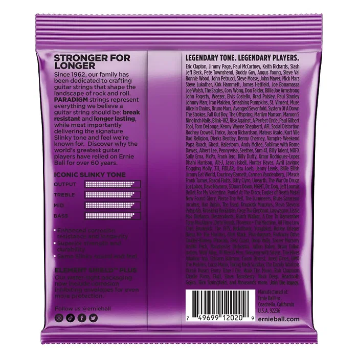 Ernie Ball Paradigm Slinky 11-48 - Jeu de cordes pour guitare électrique