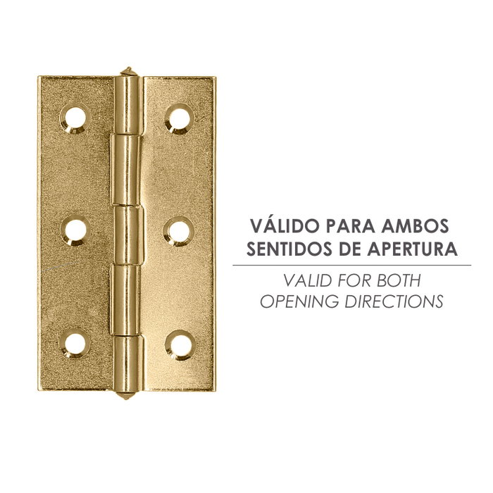 WOLFPACK LINEA PROFESIONAL Charnière 5005 en laiton 2-1/4 pouces WOLFPACK LINEA PROFESIONAL Charnière 5005 en laiton 2-1/4 pouces