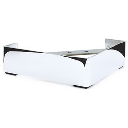 Q&Q - Pied métallique Janet H65 en chrome pour canapé ou meuble - 200 x 200 mm