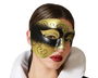 Antifaz Venecia doré et noir avec papillon en relief - Masque vénitien pour femme et adulte - Accessoire pour carnaval et soirée à thème