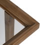 BigBuy Home Table d'appoint Naturel Verre trempé Bois d'épicéa