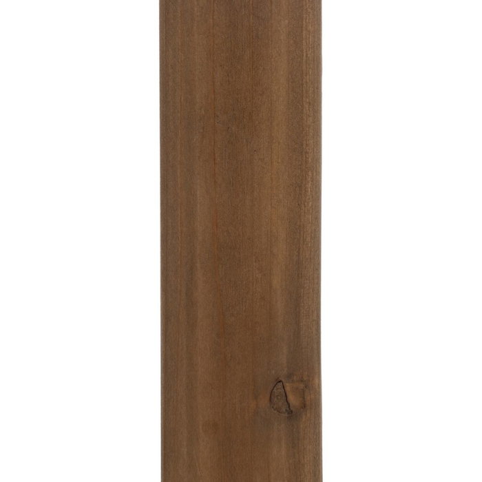 BigBuy Home Table d'appoint Naturel Verre trempé Bois d'épicéa