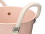 Ibergarden Macetero Métal et Corde avec Anses Blanches Diam 13 - 18x16x13 cm - Assorti Aléatoirement (Blanc, Beige, Rose, Vert) (Set de 36)