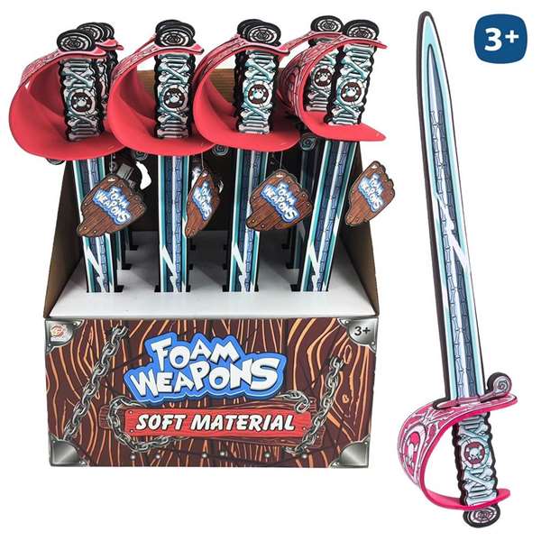My Other Me - Épée de pirate en mousse 53 cm - Pour enfants à partir de 36 mois - Manuel en français, espagnol, portugais, anglais, italien