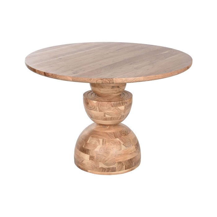 Table de Salle à Manger Home ESPRIT Marron Naturel Acacia 115 x 115 x 76 cm Table de Salle à Manger Home ESPRIT Marron Naturel Acacia 115 x 115 x 76 cm