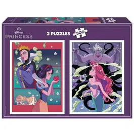 Educa Puzzle Disney 1000 Pièces - Méchants et Princesses - 2 Puzzles de 500 Pièces chacun (34x48 cm)