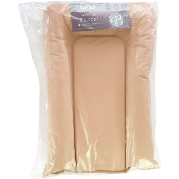 Tineo Matelas à langer moelleux Flocons, format 50x70 cm, imperméable en PVC couleur noisette