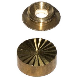 Future Lot de 4 Embelleisseurs Facettés 16mm en Laiton
