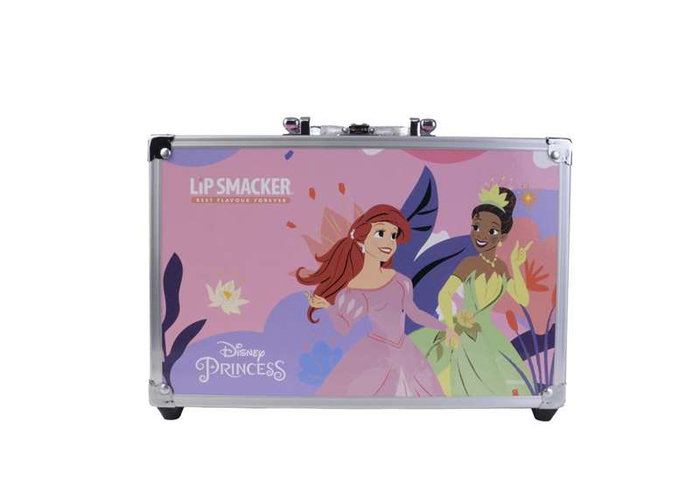 Markwins - Mallette de maquillage métallique Princesses 25x19,5x8,7 cm - Coffret maquillage enfant à partir de 3 ans avec brillants à lèvres, ombres, vernis et accessoires