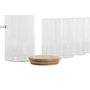 Set de Verres Home ESPRIT Transparent Bambou Verre Borosilicaté 210 ml
