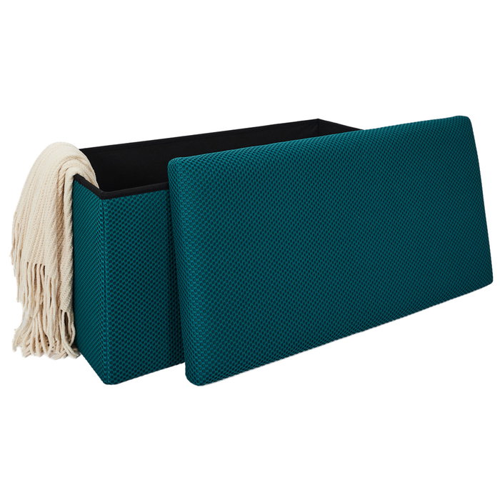 Home Deco Factory Banc pouf pliable Atom bleu