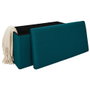 Home Deco Factory Banc pouf pliable Atom bleu