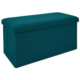 Home Deco Factory Banc pouf pliable Atom bleu