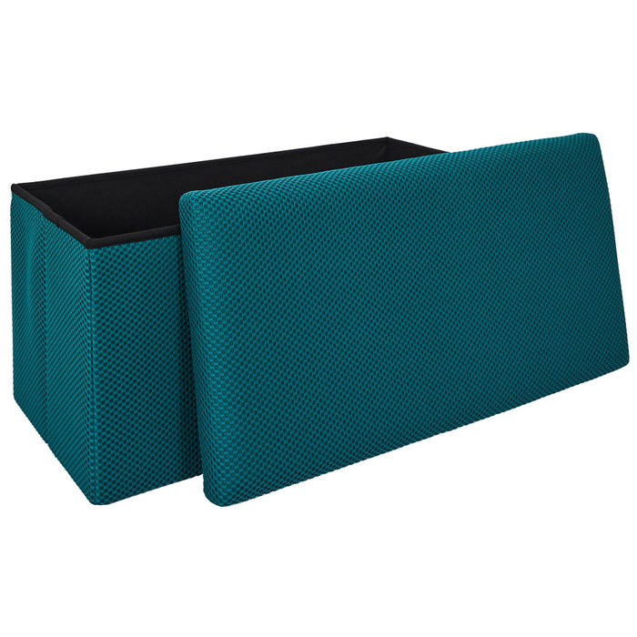 Home Deco Factory Banc pouf pliable Atom bleu