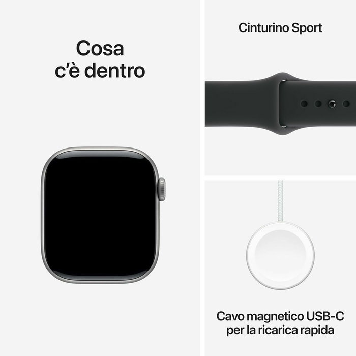 Apple Watch Series 11 GPS 42mm Gris sidéral aluminium