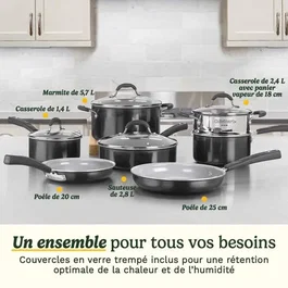 Cuisinart Ceramica XT Batterie de cuisine antiadhésive - 11 pièces