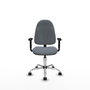 PIQUERAS Y CRESPO Chaise de bureau Algarra, tissu gris, base chromée
