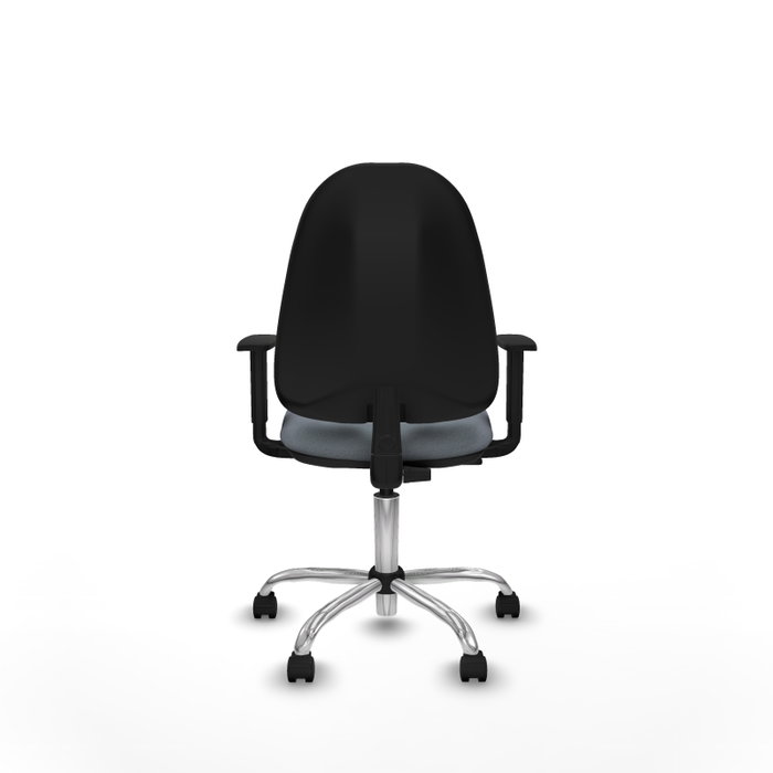 PIQUERAS Y CRESPO Chaise de bureau Algarra, tissu gris, base chromée