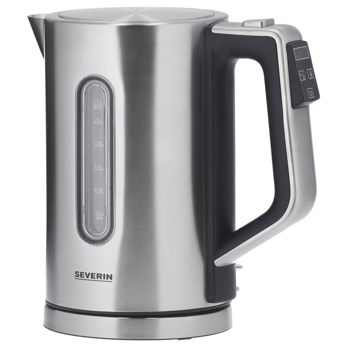Severin WK3418 - Bouilloire en inox 1,7 L - Argent et Noir