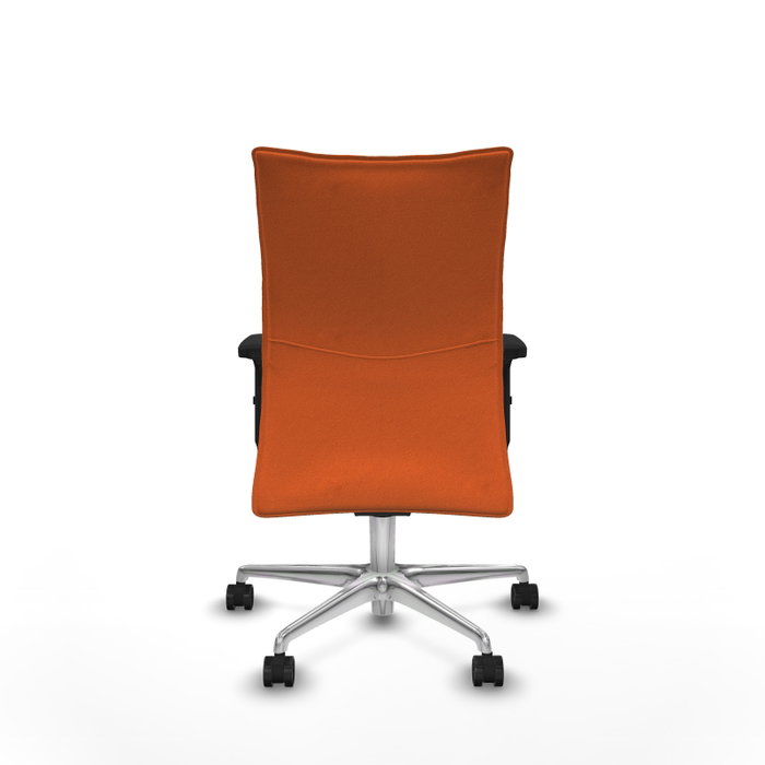 Piqueras Y Crespo Silla Albacete Orange avec mécanisme Sincro et base aluminium