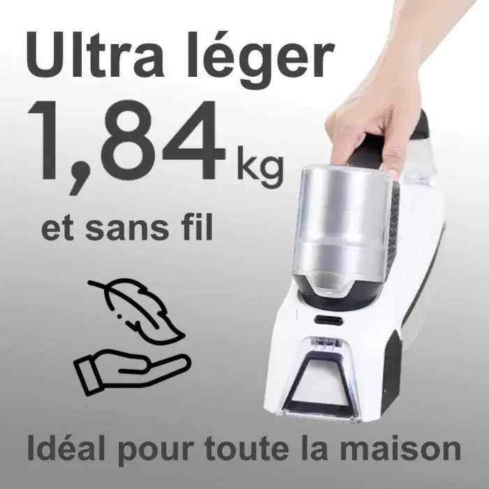 Eziclean Shampouineuse sans fil EZICLEAN SPOT REMOVER W100 - Aspiration 15000 Pa - Autonomie 20 min - Réservoir 0.5 L - 60 W - Blanc/Gris Eziclean Shampouineuse sans fil EZICLEAN SPOT REMOVER W100 - Aspiration 15000 Pa - Autonomie 20 min - Réservoir 0.5 L - 60 W - Blanc/Gris