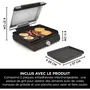Ninja GR101EU Sizzle - Grill et Plancha intérieur - Cuisson haute température jusqu'à 260°C - Surface 34x8,5cm