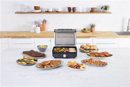 Ninja GR101EU Gril et plaque de cuisson d'intérieur grand format, surface antiadhésive interchangeable, cuisson uniforme jusqu'à 260°C, jusqu'à 5 personnes Ninja GR101EU Gril et plaque de cuisson d'intérieur grand format, surface antiadhésive interchangeable, cuisson uniforme jusqu'à 260°C, jusqu'à 5 personnes