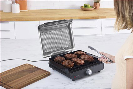 Ninja GR101EU Gril et plaque de cuisson d'intérieur grand format, surface antiadhésive interchangeable, cuisson uniforme jusqu'à 260°C, jusqu'à 5 personnes Ninja GR101EU Gril et plaque de cuisson d'intérieur grand format, surface antiadhésive interchangeable, cuisson uniforme jusqu'à 260°C, jusqu'à 5 personnes