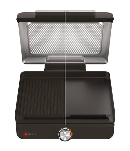 Ninja GR101EU Gril et plaque de cuisson d'intérieur grand format, surface antiadhésive interchangeable, cuisson uniforme jusqu'à 260°C, jusqu'à 5 personnes Ninja GR101EU Gril et plaque de cuisson d'intérieur grand format, surface antiadhésive interchangeable, cuisson uniforme jusqu'à 260°C, jusqu'à 5 personnes