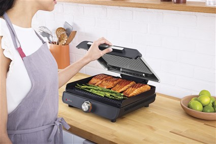Ninja GR101EU Gril et plaque de cuisson d'intérieur grand format, surface antiadhésive interchangeable, cuisson uniforme jusqu'à 260°C, jusqu'à 5 personnes Ninja GR101EU Gril et plaque de cuisson d'intérieur grand format, surface antiadhésive interchangeable, cuisson uniforme jusqu'à 260°C, jusqu'à 5 personnes