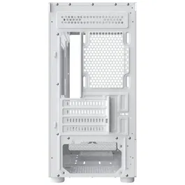 Xigmatek Alphard M Arctic - Boîtier PC Mini tour (M-ATX) - 4 ventilateurs 120mm A-RGB - 2 panneaux en verre trempé - Ports USB 3.0 et HD Audio - Blanc