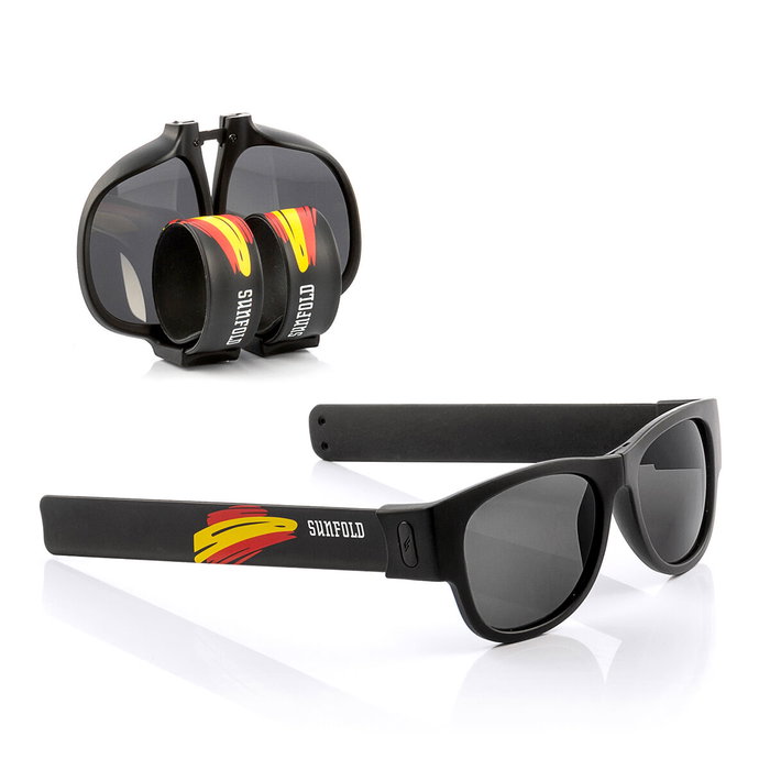 Pack distributeur de bière réfrigérant InnovaGoods et 2 lunettes de soleil enroulables Sunfold Spain Black