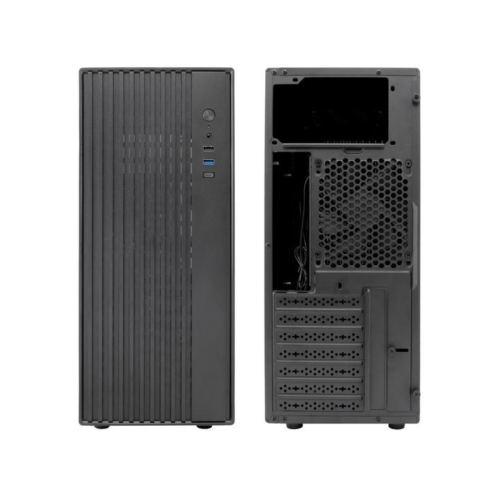 Coolbox A850 Boîtier PC ATX Noir, Tour Acier SPCC, Ventilateur 120mm, USB-C, jusqu'à 330mm GPU Coolbox A850 Boîtier PC ATX Noir, Tour Acier SPCC, Ventilateur 120mm, USB-C, jusqu'à 330mm GPU