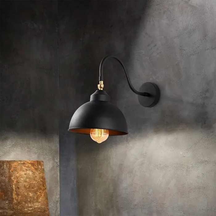 Applique murale Black - Style industriel - Métal - Noir