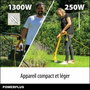 Powerplus Kit Tondeuse à Gazon 1300 W et Coupe-Bordure 250 W