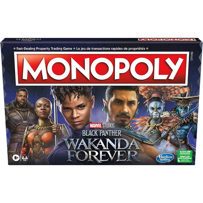 Hasbro Jeu de Société Monopoly Black Panther Wakanda Forever à partir de 8 ans, Version Espagnole Hasbro Jeu de Société Monopoly Black Panther Wakanda Forever à partir de 8 ans, Version Espagnole