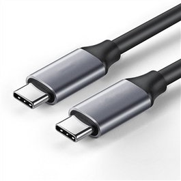 Elbe CA-1501-TCC Câble USB-C vers USB-C 1 mètre noir - Transfert de données USB 3.2 Gen 1 (10 Gbps) et charge