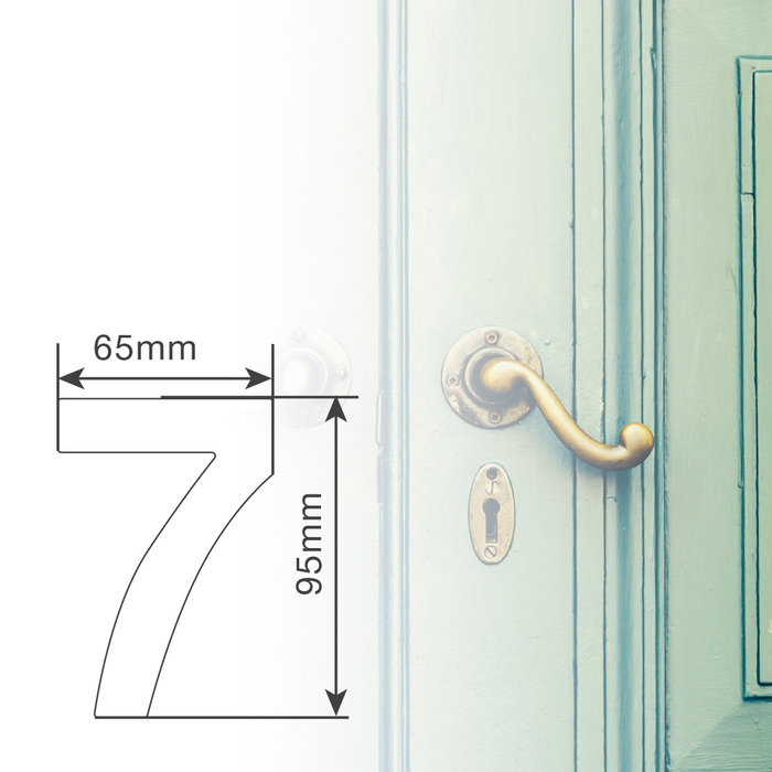 Hantums Numéro de porte 7 en acier inoxydable avec adhésif Hantums Numéro de porte 7 en acier inoxydable avec adhésif