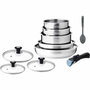 Arthur Martin Batterie de cuisine AM4485 10 pièces en acier inoxydable
