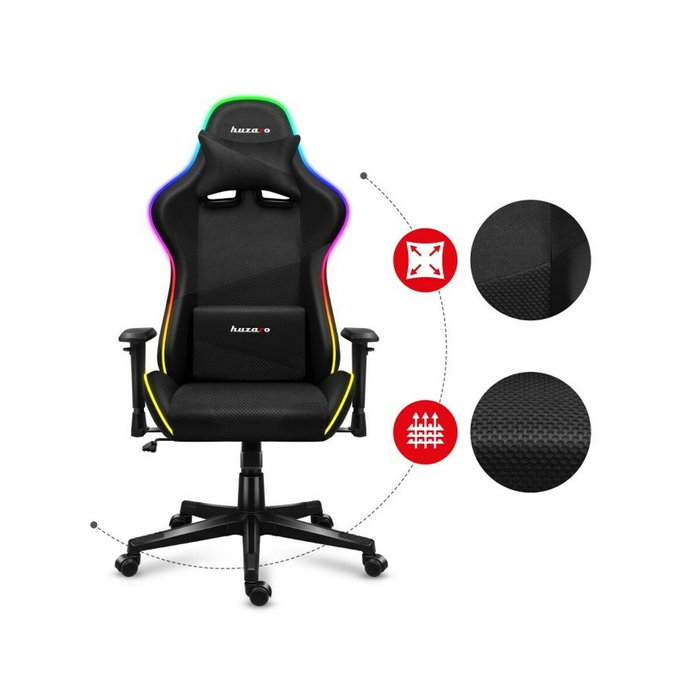 Huzaro Chaise de jeu HZ-Force 6.3 RGB Mesh Noir