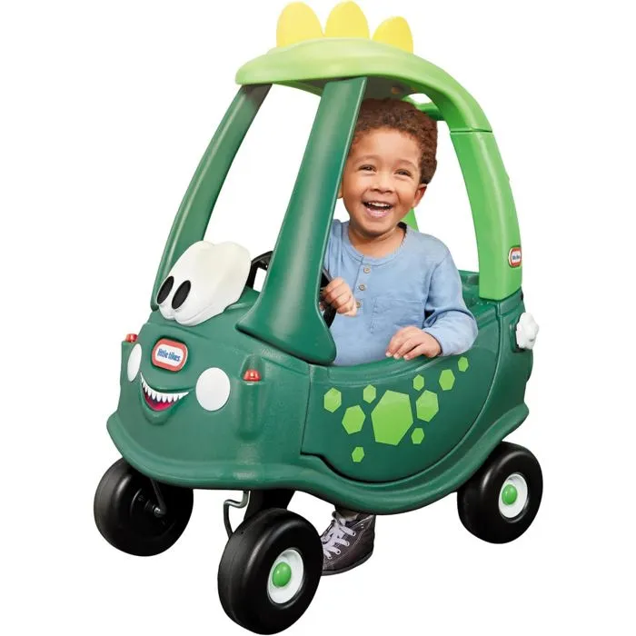 Little Tikes Cozy Coupe Voiture Porteur Dinosaure Modèle 170591-PE13X1 avec Klaxon, Portes Ouvrantes et Plancher Amovible - Dès 18 mois