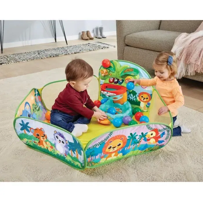 VTech Baby Piscine à Balles Interactive des P'tits Loulous - Jeu éducatif avec 30 balles, lumières et sons pour enfants de 9 à 36 mois