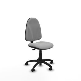 PIQUERAS Y CRESPO Chaise de bureau Algarra, similicuir gris clair, sans accoudoirs