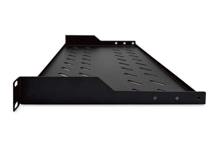 Digitus Tablette de montage fixe 1U pour rack 19", profondeur 400 mm, dimensions 45 x 483 x 250 mm, capacité 15 kg, couleur noir