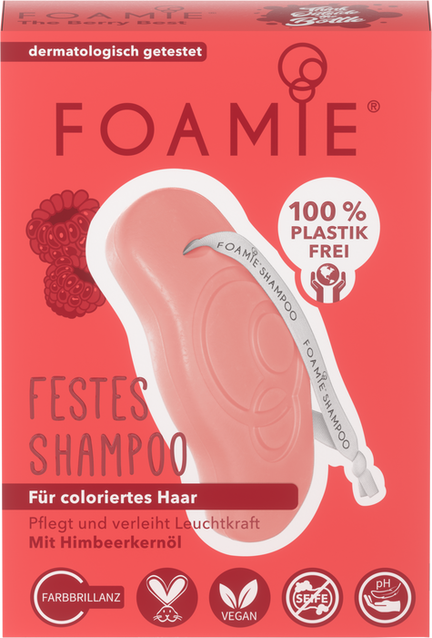 Foamie The Berry Best - Barre de shampooing solide pour protéger la couleur des cheveux - 80 g Foamie The Berry Best - Barre de shampooing solide pour protéger la couleur des cheveux - 80 g