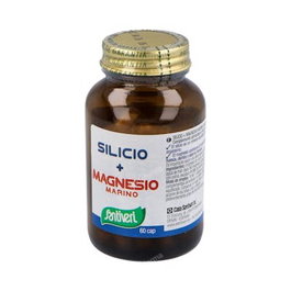 Santiveri Silicio+Magnesio Marino 60 Capsules - Complément Alimentaire Silicium Magnésium Marin Vegan
