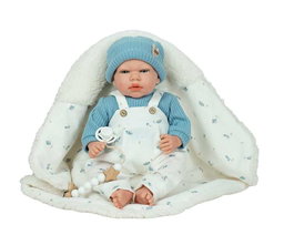 Poupée Reborn Arias Cairo Azul 40 cm avec couverture