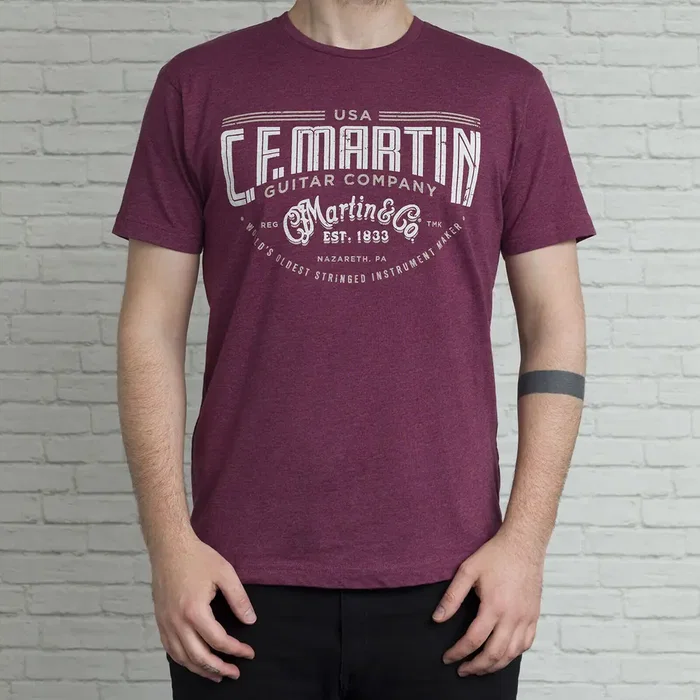 MARTIN Cf Martin Worlds Oldest Vin Burgundy (S) T-Shirt
